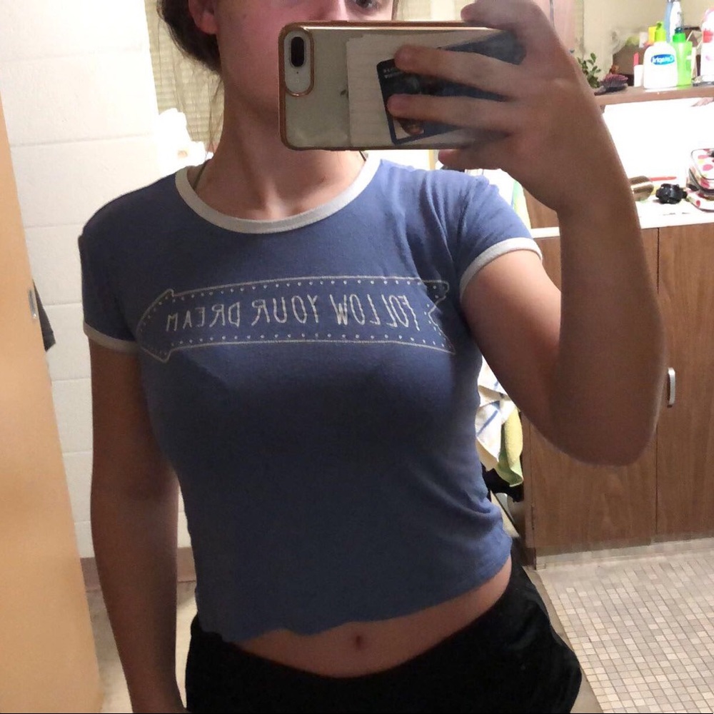 Follow your dreams cropped top